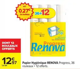 Carrefour Drive RENOVA Papier Hygiénique offre