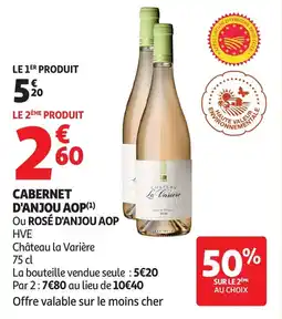 Auchan Cabernet d'anjou aop offre