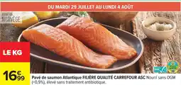 Carrefour Drive Pavé de saumon atlantique filière qualité carrefour asc offre