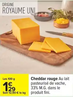 Carrefour Drive Cheddar rouge offre