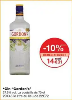 Monop' Gin gordon's offre