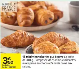 Carrefour Drive 15 mini viennoiseries pur beurre offre