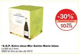 Monop' A.o.p. entre deux mer sainte marie blanc offre
