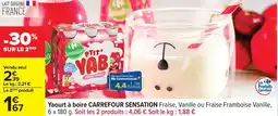 Carrefour Drive Yaourt à boire carrefour sensation offre