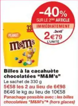 Monop' Billes à la cacahuète chocolatées m&m's offre