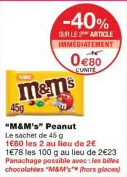 Monop' M&m's peanut offre