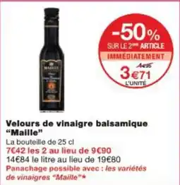 Monop' Velours de vinaigre balsamique maille offre