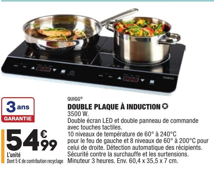 Promo Double plaque à induction chez ALDI