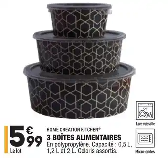 ALDI 3 Boîtes alimentaires offre