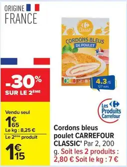 Carrefour Drive Cordons bleus poulet carrefour classic' offre