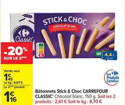 Carrefour Drive Bâtonnets stick & choc carrefour classic offre