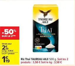 Carrefour Drive TAUREAU AILE Riz Thaï offre