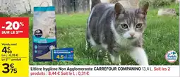 Carrefour Drive Litière hygiène non agglomerante carrefour companino offre