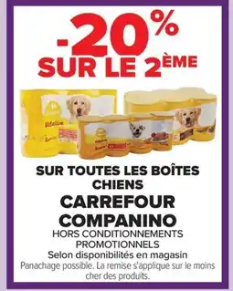 Carrefour Drive Sur toutes les boîtes chiens carrefour companino offre