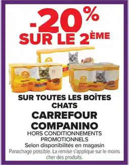 Carrefour Drive Sur toutes les boîtes chats carrefour companino offre