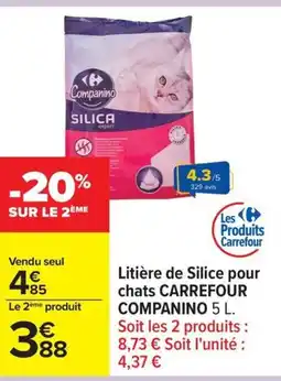 Carrefour Drive Litière de silice pour chats carrefour companino offre