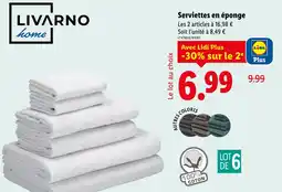 Lidl LIVARNO home Serviettes en éponge offre