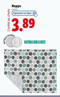 Lidl Nappe offre