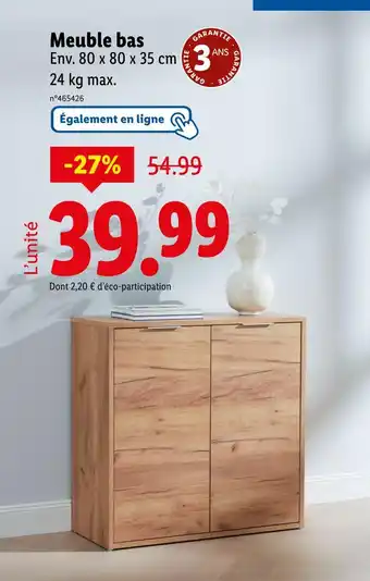 Lidl Livarno Meuble bas offre