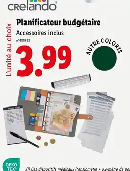 Lidl Crelando Planificateur budgétaire offre