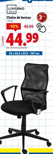 Lidl Livarno home Chaise de bureau offre