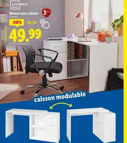 Lidl LIVARNO home Bureau avec caisson offre
