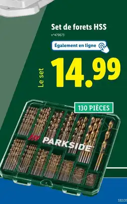 Lidl PARKSIDE Set de forets HSS offre