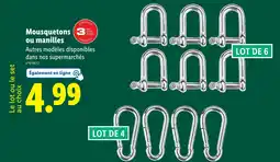 Lidl Parkside Mousquetons ou manilles offre