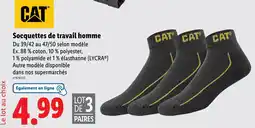 Lidl CAT Socquettes de travail homme offre