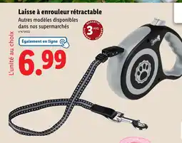 Lidl Laisse à enrouleur rétractable offre