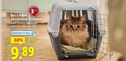 Lidl Zoofari Bac à litière ou caisse de transport offre