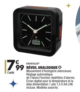 ALDI Réveil analogique offre