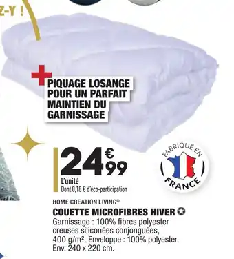 ALDI Couette microfibres hiver offre