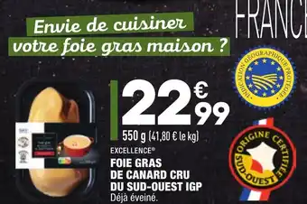 ALDI Foie gras de canard cru du sud-ouest IGP offre