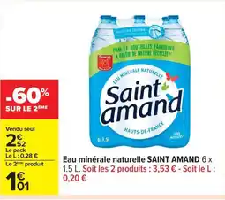 Carrefour Drive SAINT AMAND Eau minérale naturelle offre