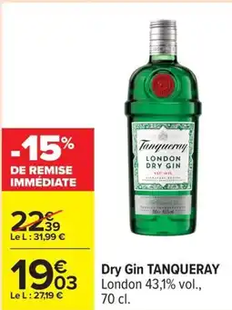 Carrefour Drive TANQUERAY Dry Gin offre