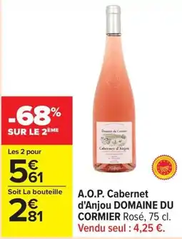 Carrefour Drive A.o.p. cabernet d'anjou domaine du cormier offre