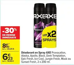 Carrefour Drive AXE Déodorant en Spray offre