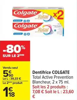 Carrefour Drive COLGATE Dentifrice offre
