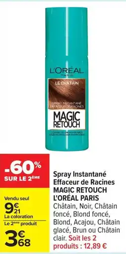 Carrefour Drive L'ORÉAL PARIS Spray instantané effaceur de racines magic retouch offre