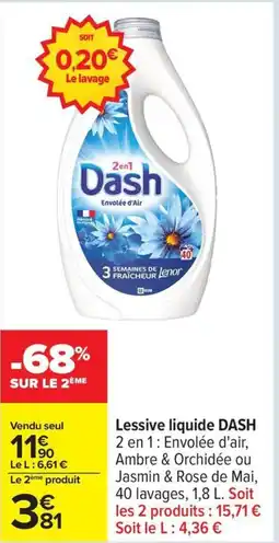 Carrefour Drive DASH Lessive liquide offre