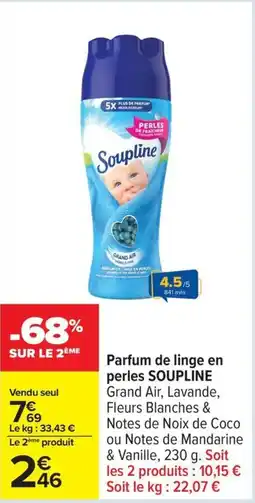 Carrefour Drive SOUPLINE Parfum de linge en perles offre
