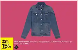 Carrefour Drive Veste denim femme offre