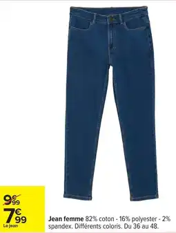 Carrefour Drive Jean femme offre
