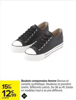 Carrefour Drive Baskets compensées femme offre