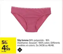 Carrefour Drive Slip femme offre