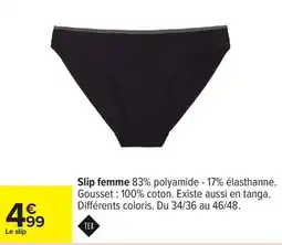 Carrefour Drive Slip femme offre