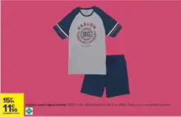 Carrefour Drive Pyjama court raglan homme offre
