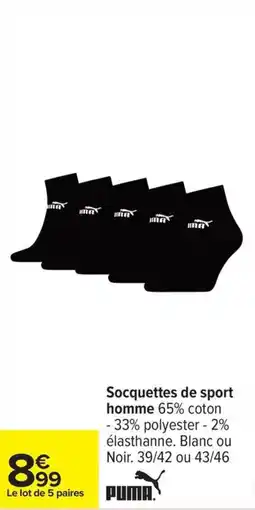 Carrefour Drive Socquettes de sport homme offre