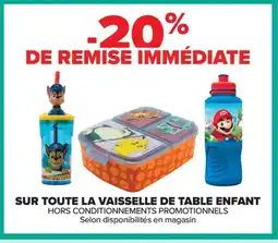 Carrefour Drive Sur toute la vaisselle de table enfant offre